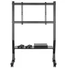 Floor stand TECHLY 366983 for 45–90 inch TVs, black, steel, height 1026–1126 mm, max VESA 800x400, load 60 kg