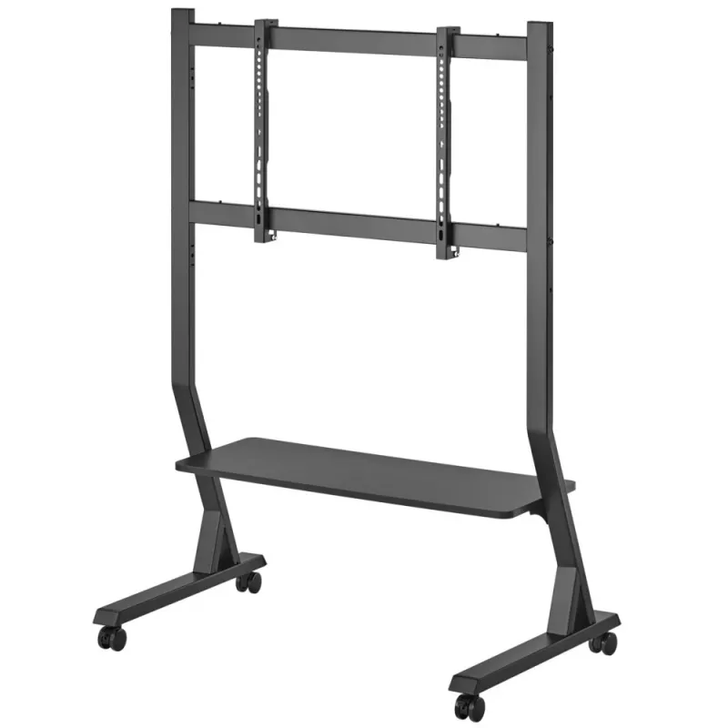 Floor stand TECHLY 366983 for 45–90 inch TVs, black, steel, height 1026–1126 mm, max VESA 800x400, load 60 kg