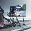 Floor stand TECHLY 366983 for 45–90 inch TVs, black, steel, height 1026–1126 mm, max VESA 800x400, load 60 kg
