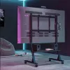 Floor stand TECHLY 366983 for 45–90 inch TVs, black, steel, height 1026–1126 mm, max VESA 800x400, load 60 kg