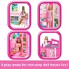 Barbie Getaway Doll House with Doll, 4 Play Areas and 11 Decor Accessories