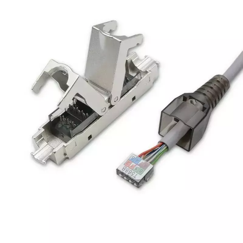 RJ45 toolless plug QOLTEC 54540 CAT6 STP for shielded Ethernet cables