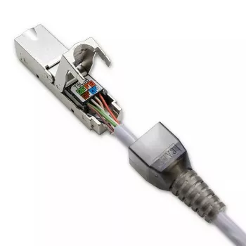 RJ45 toolless plug QOLTEC 54540 CAT6 STP for shielded Ethernet cables
