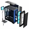 PC case MODECOM Horizon ARGB FLOW MIDI Black — E-ATX support, tempered glass, ARGB, USB-C, max GPU 400 mm