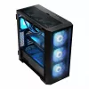PC case MODECOM Horizon ARGB FLOW MIDI Black — E-ATX support, tempered glass, ARGB, USB-C, max GPU 400 mm