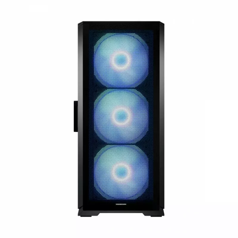 PC case MODECOM Horizon ARGB FLOW MIDI Black — E-ATX support, tempered glass, ARGB, USB-C, max GPU 400 mm