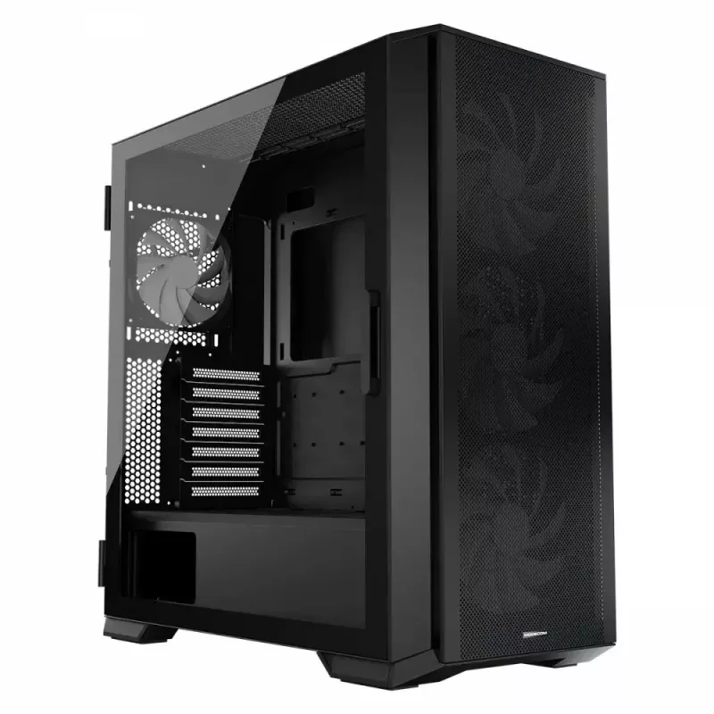 PC case MODECOM Horizon ARGB FLOW MIDI Black — E-ATX support, tempered glass, ARGB, USB-C, max GPU 400 mm