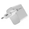 NATEC AC wired mobile device charger NUC-2142, USB-C PD 3.0 + USB-A, 5–20V up to 3A, 45 W, white