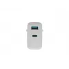 NATEC AC wired mobile device charger NUC-2142, USB-C PD 3.0 + USB-A, 5–20V up to 3A, 45 W, white