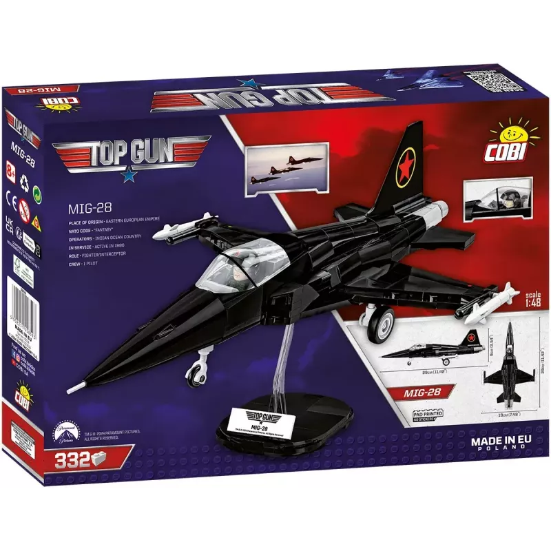 Building set Cobi Top Gun MiG-28 5859 1:48 scale model kit, collectible brick set