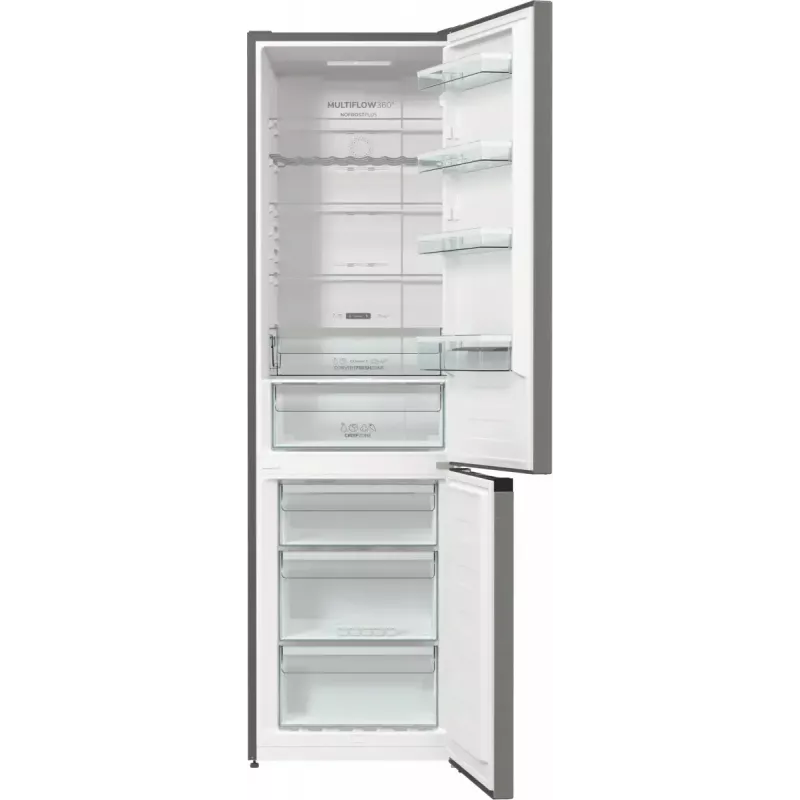Gorenje NRK620CA2XL4 Freestanding Fridge-Freezer, Bottom Freezer, 331 L (235 L + 96 L), No Frost Plus, Energy class C, Grey