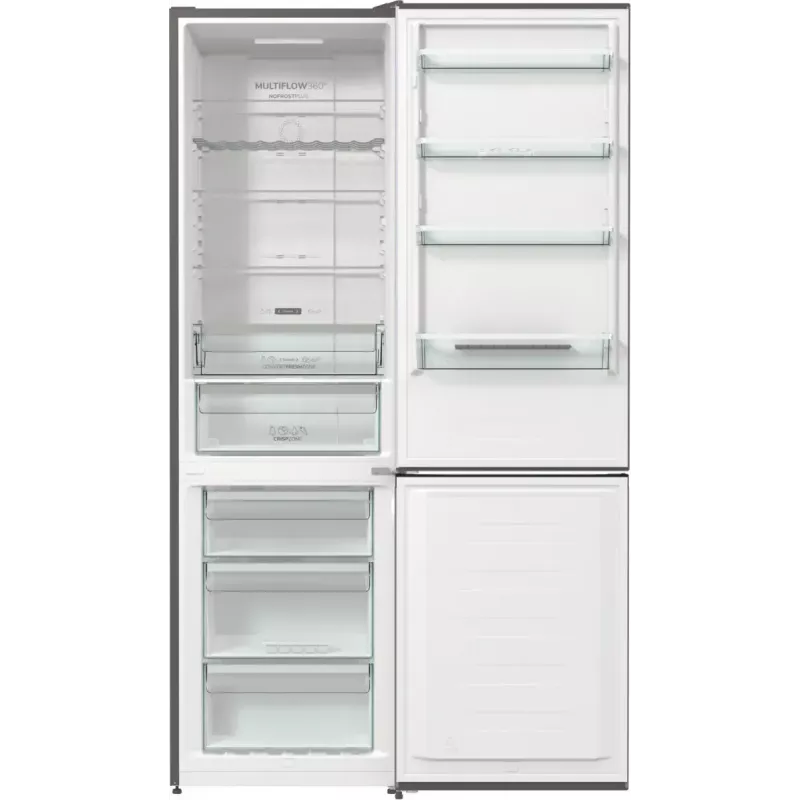 Gorenje NRK620CA2XL4 Freestanding Fridge-Freezer, Bottom Freezer, 331 L (235 L + 96 L), No Frost Plus, Energy class C, Grey
