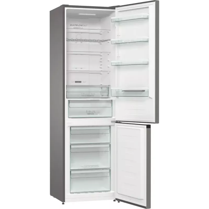 Gorenje NRK620CA2XL4 Freestanding Fridge-Freezer, Bottom Freezer, 331 L (235 L + 96 L), No Frost Plus, Energy class C, Grey