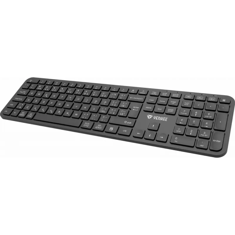 Wireless keyboard YENKEE YKB 2050 EGO 2.4G Bluetooth — compact layout, wireless dual-mode