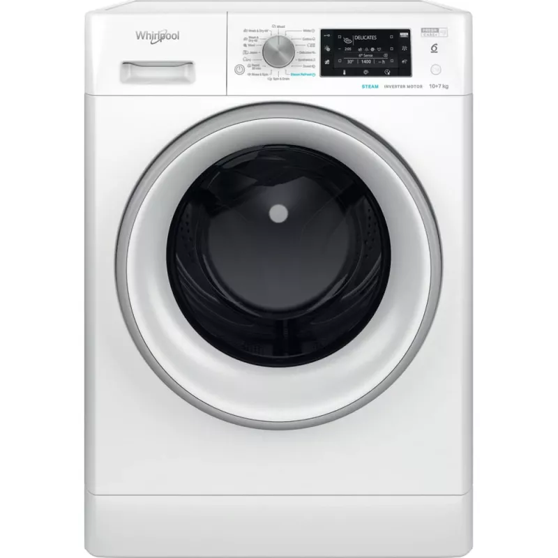 Whirlpool FFWDD 1076258 SV EE washer dryer Freestanding Front-load White
