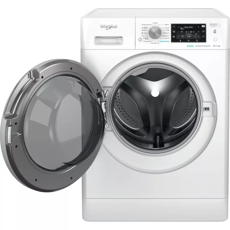 Whirlpool FFWDD 1076258 SV EE washer dryer Freestanding Front-load White