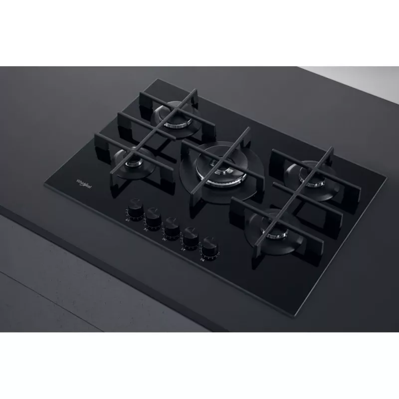 Whirlpool AKWL 728/NB Black Built-in 75 cm Gas 5 zone(s)