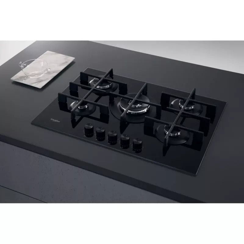 Whirlpool AKWL 728/NB Black Built-in 75 cm Gas 5 zone(s)