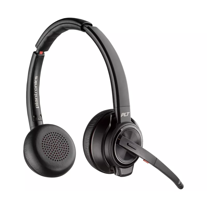 HP Poly Savi 8220 Office Stereo DECT 1880-1900 MHz Headset, Black, Mexico, Active, Windows 10, Windows 11, MacOS, 300 g