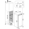 Whirlpool ARG 7342 combi-fridge Built-in 189 L White