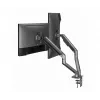GEMBIRD Adjustable Desk Mounted Double Monitor Arm, Space Grey