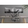 GEMBIRD Adjustable Desk Mounted Double Monitor Arm, Space Grey