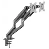 GEMBIRD Adjustable Desk Mounted Double Monitor Arm, Space Grey