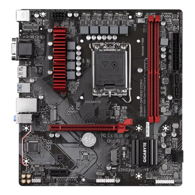 GIGABYTE B760M GAMING DDR4 Motherboard - Supports Intel Core 14th Gen CPUs, 6+2+1 Phases Digital VRM, up to 5333MHz DDR4 (OC), 2xPCIe 4.0 M.2, 2.5GbE LAN, USB 3.2 Gen1