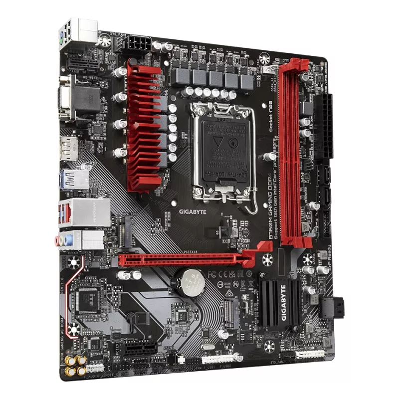 GIGABYTE B760M GAMING DDR4 Motherboard - Supports Intel Core 14th Gen CPUs, 6+2+1 Phases Digital VRM, up to 5333MHz DDR4 (OC), 2xPCIe 4.0 M.2, 2.5GbE LAN, USB 3.2 Gen1
