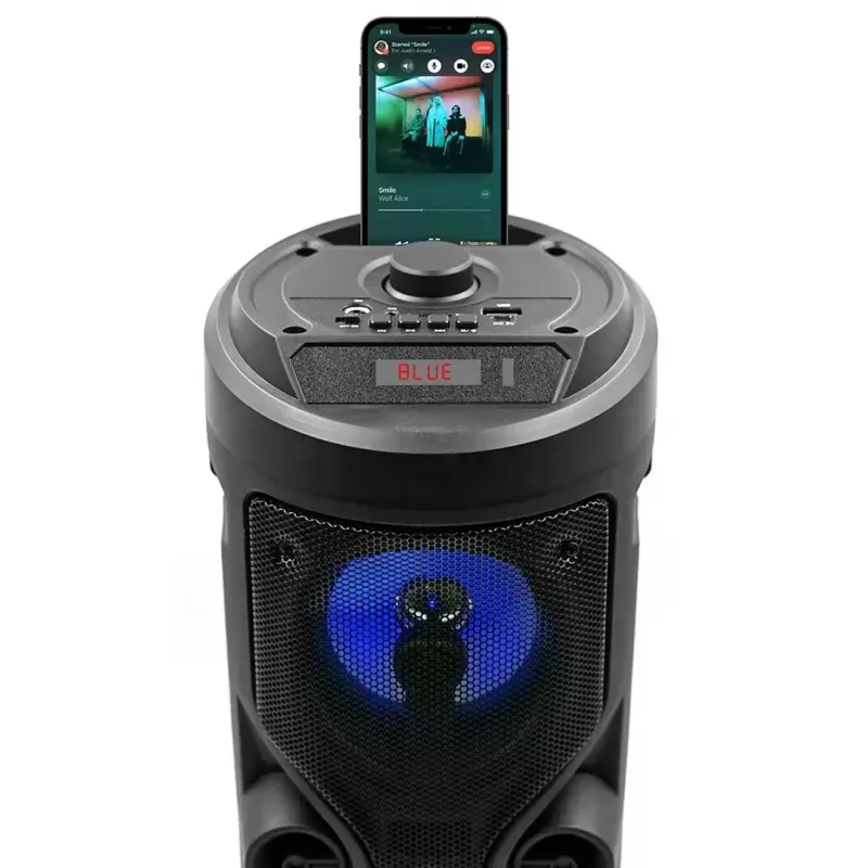 Portable stereo speaker SQUEAK SQ1004 Harmony BT 5.0, 40W RMS, Bluetooth 5.0, FM, LED, 8h battery, Black