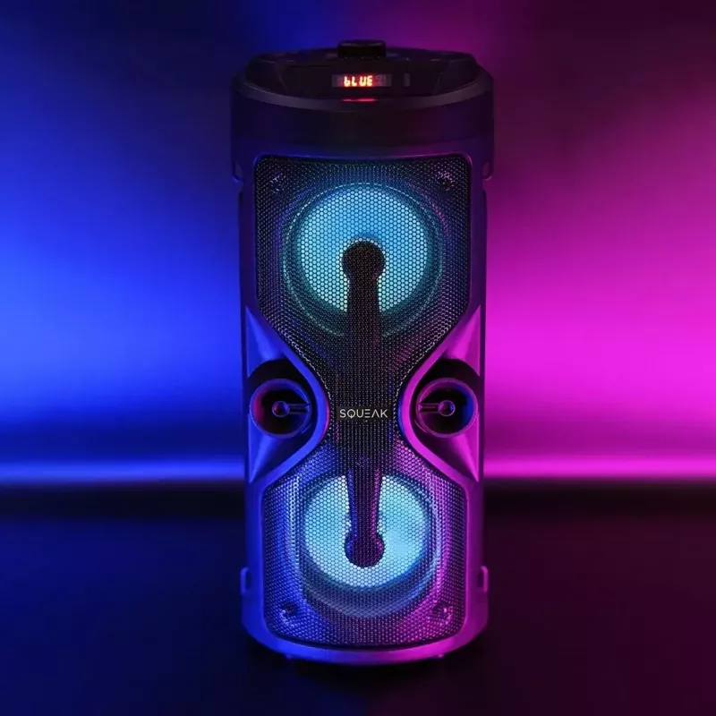 Portable stereo speaker SQUEAK SQ1004 Harmony BT 5.0, 40W RMS, Bluetooth 5.0, FM, LED, 8h battery, Black