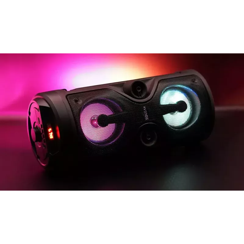 Portable stereo speaker SQUEAK SQ1004 Harmony BT 5.0, 40W RMS, Bluetooth 5.0, FM, LED, 8h battery, Black