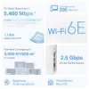 TP-Link AXE5400 Whole Home Mesh Wi-Fi 6E System(Tri-Band), White, Internal, Mesh system, 500 m², FCC: