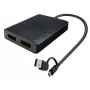 i-tec USB-A/USB-C Dual 4K/60 Hz DisplayPort Video Adapter, 0.27 m, USB Type-A/USB Type-C, 2 x DisplayPort, Male, Female, 3840 x 2160 pixels