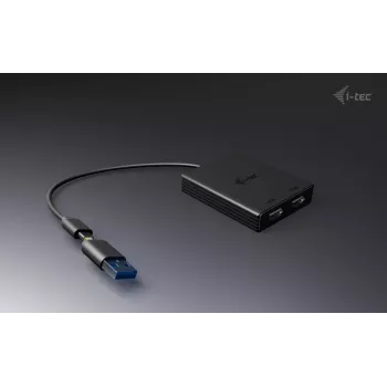i-tec USB-A/USB-C Dual 4K/60 Hz HDMI Video Adapter, 0.27 m, USB Type-A/USB Type-C, 2 x HDMI, Male, Female, 3840 x 2160 pixels