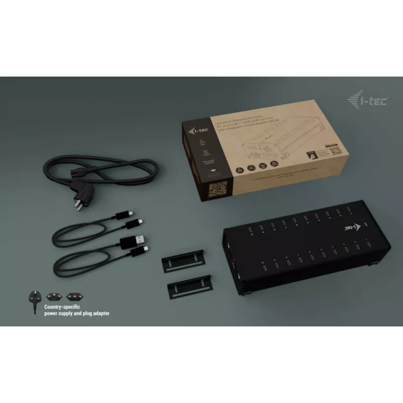 i-tec USB-C/USB-A Metal Charging + data HUB, 15W per port, 20x USB-C