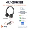 HP Poly Blackwire 3320 Stereo USB-C Headset +USB-C/A Adapter