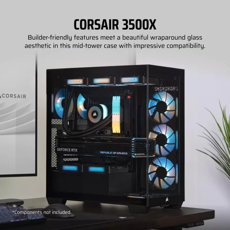 CORSAIR Pc Case - 3500x Mid-tower