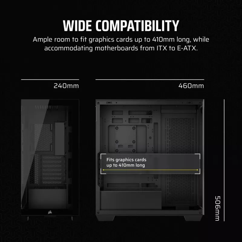 CORSAIR Pc Case - 3500x Mid-tower