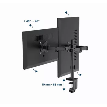 GEMBIRD Adjustable Desk Mounted Double Monitor Arm, 17in-32in