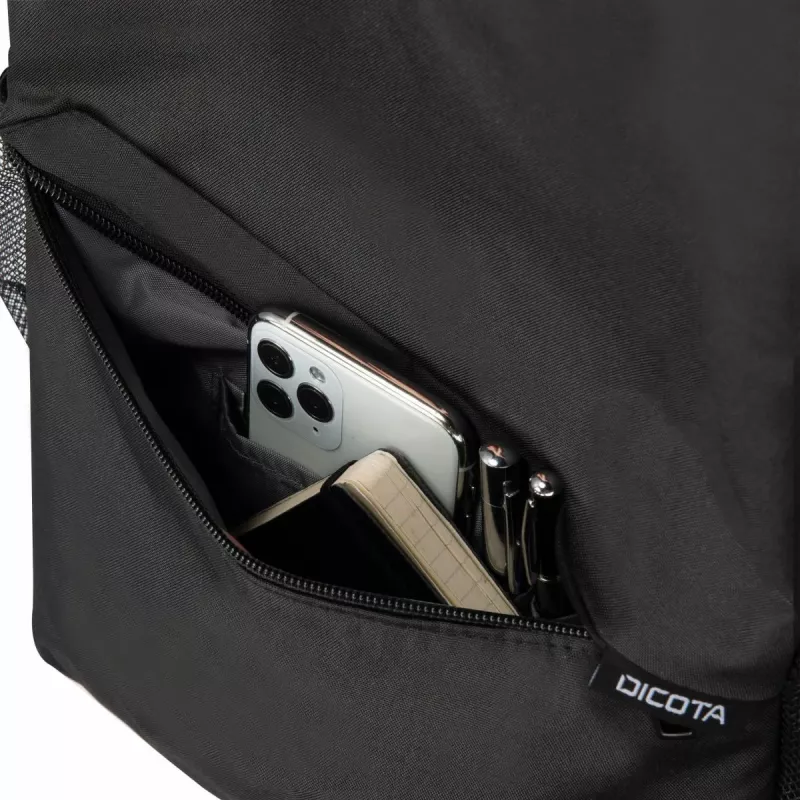 DICOTA Backpack One - 13-16in Notebook Backpack - Black / 300d Recycled Pet Polyester