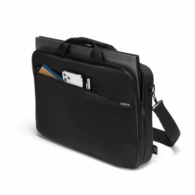 DICOTA Top Traveller One - 15-1713n Notebook Bag - Black / 300d Recycled Pet Polyester