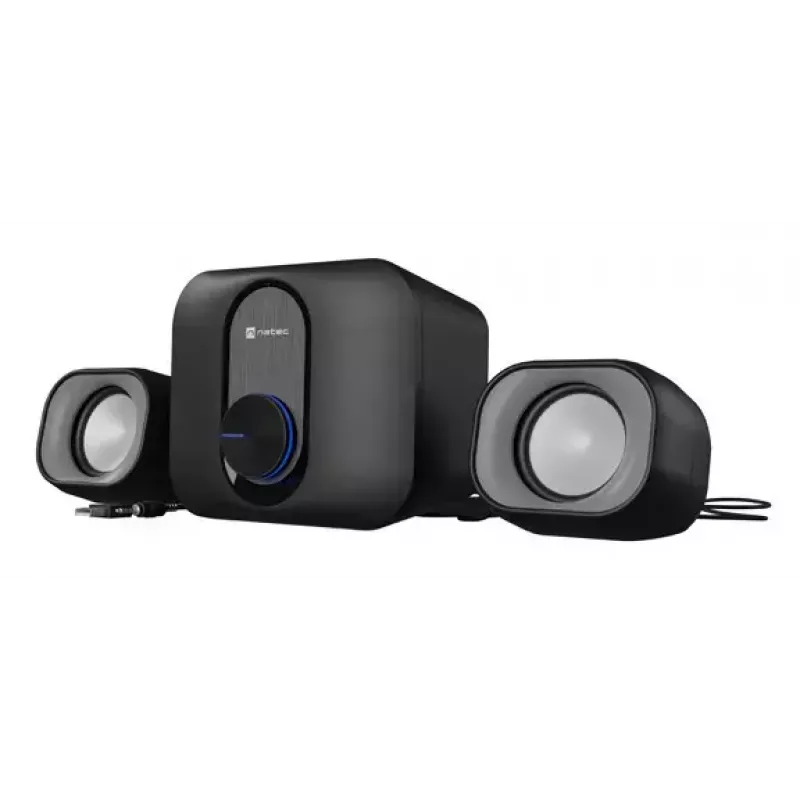Home audio mini system NATEC NGL-2111 — 3 W RMS, 2 speakers, 3.5mm input, 7.62 cm woofer, black