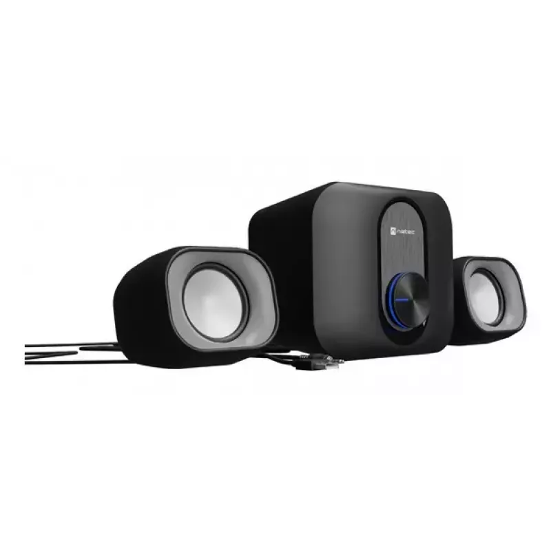 Home audio mini system NATEC NGL-2111 — 3 W RMS, 2 speakers, 3.5mm input, 7.62 cm woofer, black