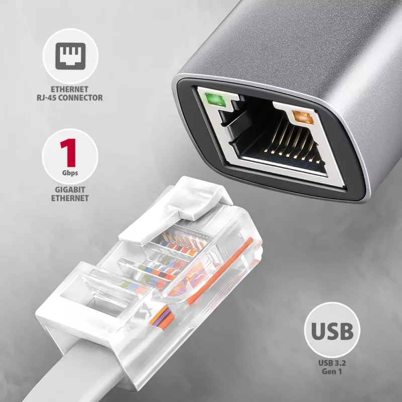 Axagon ADE-TXPD USB-C Gigabit Ethernet Adapter with PD 100W