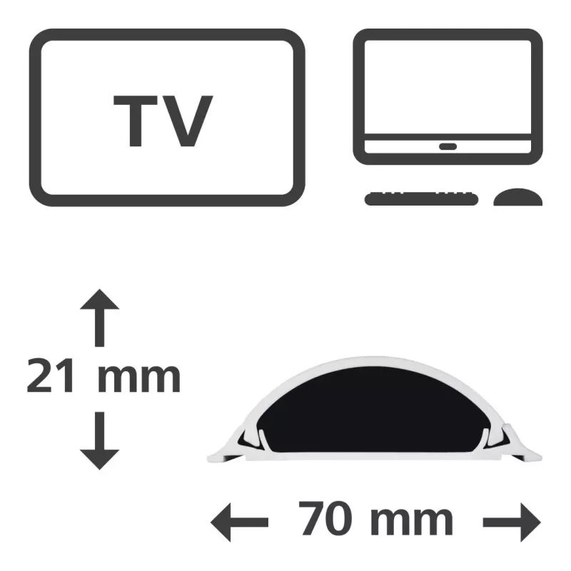 Hama 00220984 cable organizer Universal Cable duct White 1 pc(s)