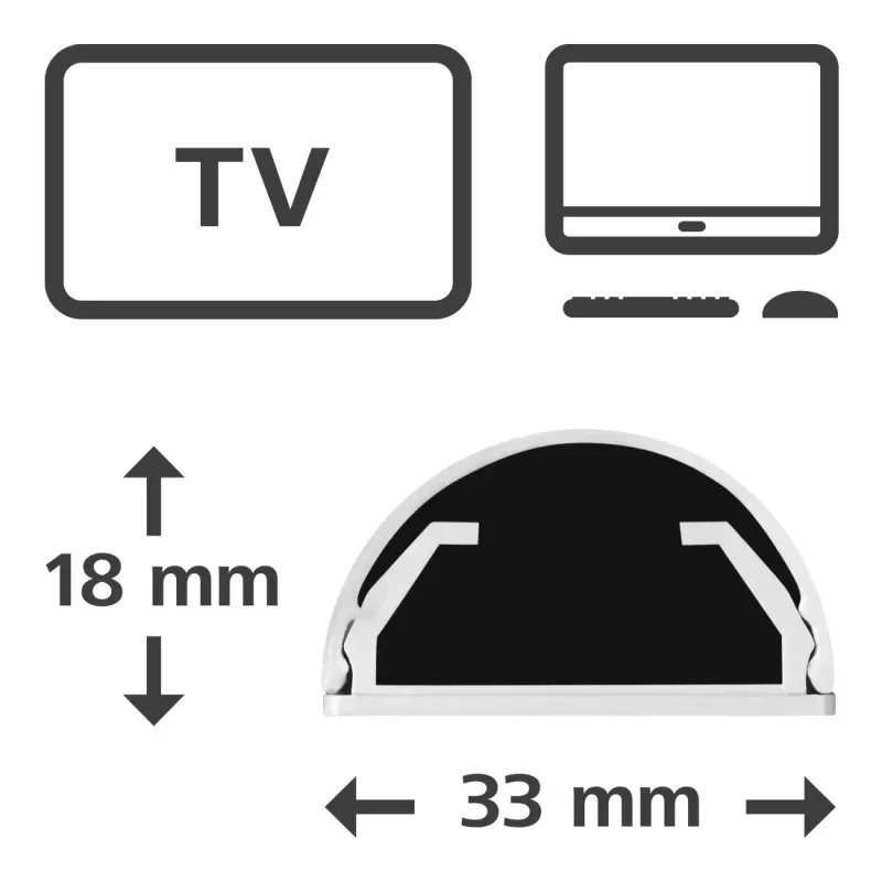 Hama 00220988 cable organizer Universal Cable duct White 1 pc(s)