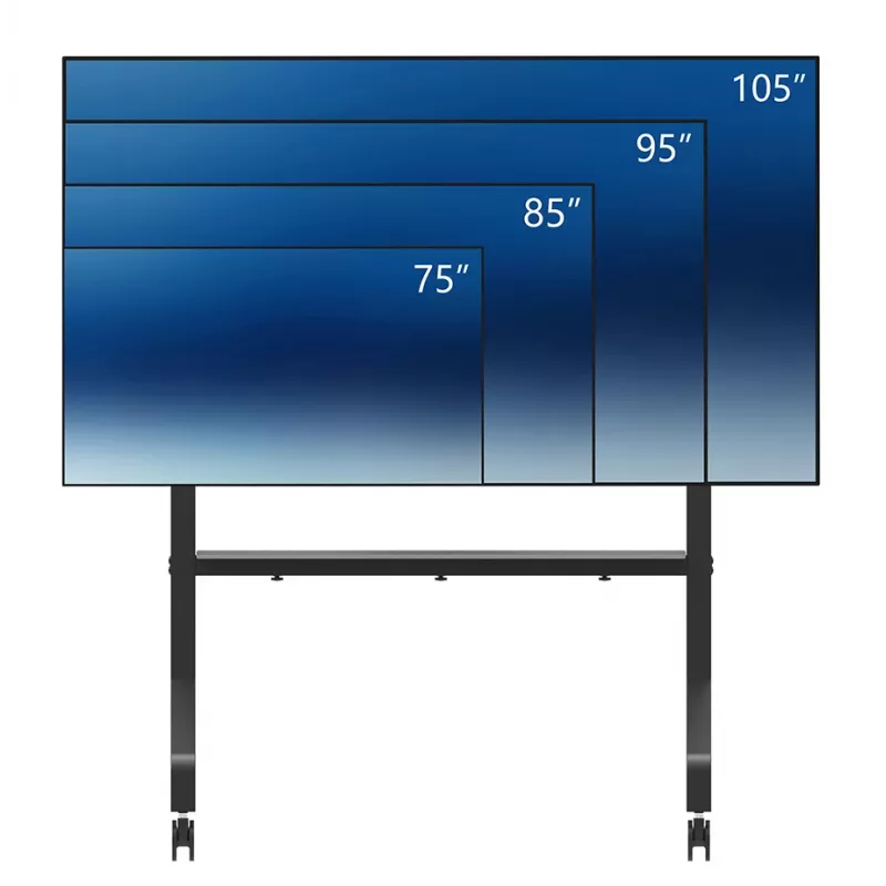 Neomounts FL50-575BL1 TV trolley 65-115 inch - fast installation - TÜV
