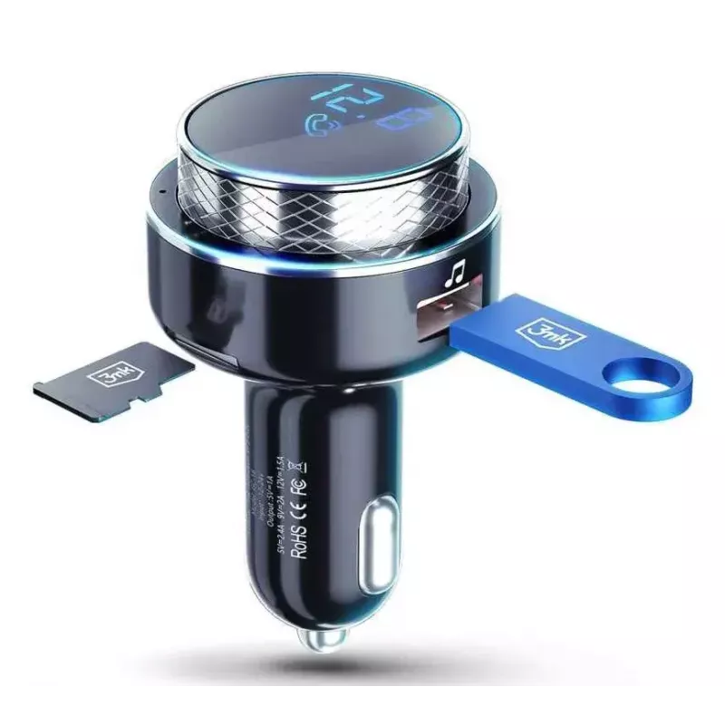 FM Transmitter 3MK Hyper Car 87.5 - 99.8 MHz USB Black