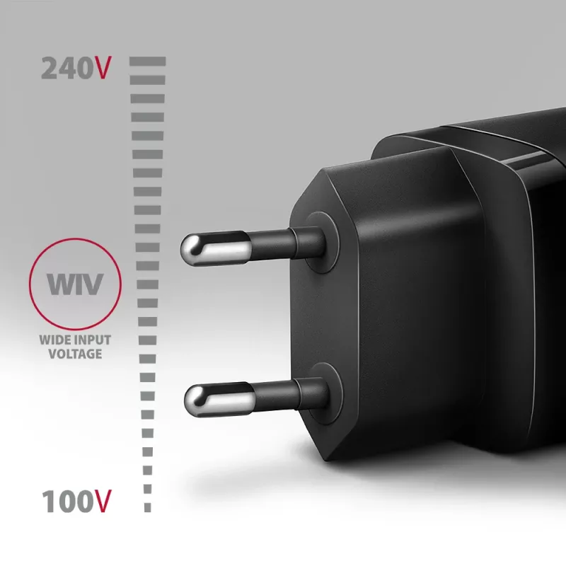 Wall Charger Axagon ACU-PD20 1x QC3.0/AFC/FCP/PD Type-C 20W Black